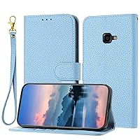 Phone Flip Case Wallet Case Compatible with Samsung Galaxy Xcover 4/4S Compatible with Women and Men,Flip Leather Cover with Card Holder, Shockproof TPU Inner Shell Phone Cover & Kickstand phone prote