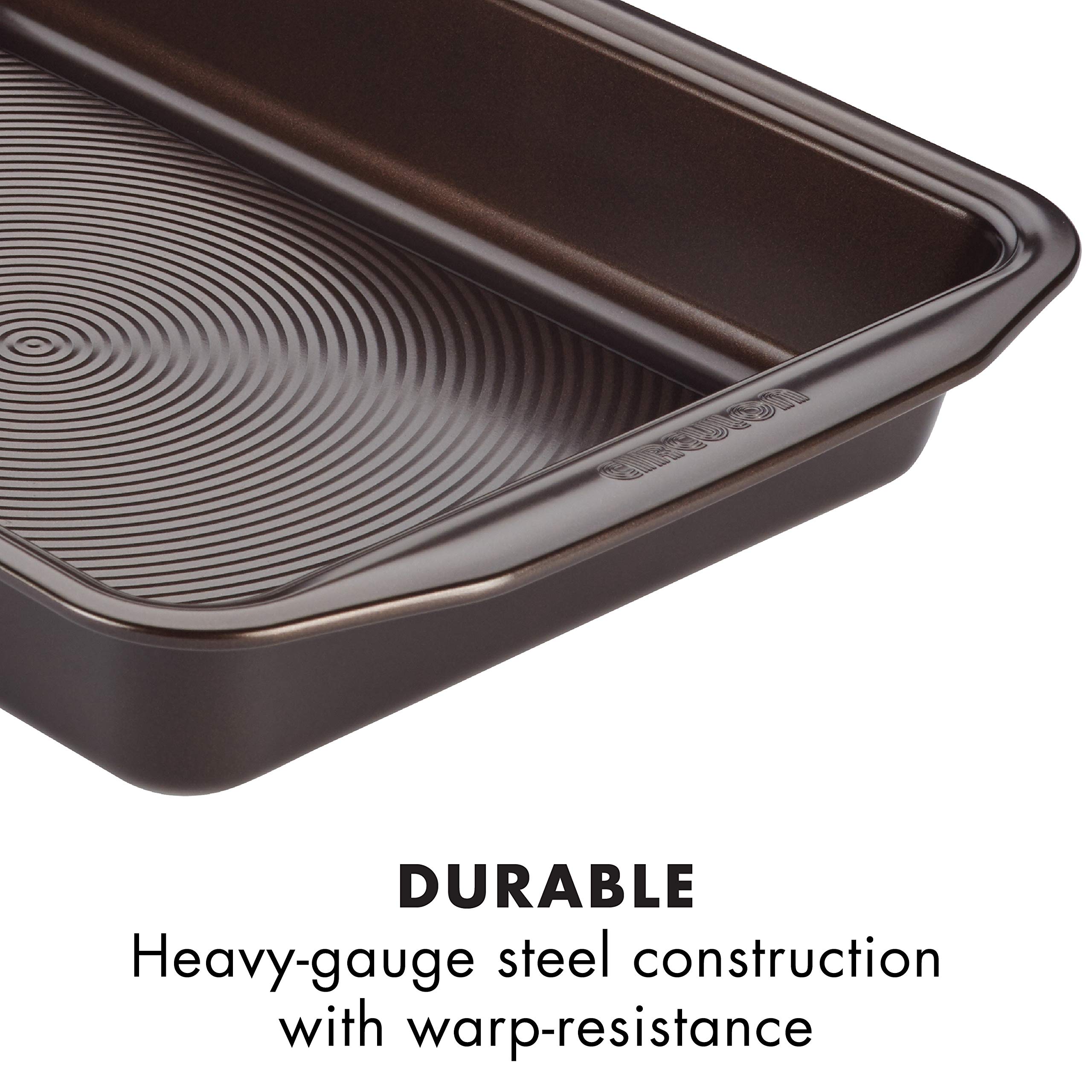 Circulon Nonstick Bakeware Set with Nonstick Cookie Sheets / Baking Sheets - 2 Piece, Chocolate Brown