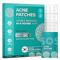 Hydrocolloid Pimple Patches (Made in Korea) FSA/HSA Eligible, Vegan, Hypoallergenic, Cruelty-Free | Acne Stickers, Overnight Treatment - for Zits, Spots, Pimples, Whiteheads (64 Count, Mixed Sizes)