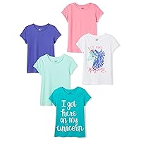 Girls and Toddlers' Short-Sleeve T-Shirt Tops-Discontinued Colors, Multipacks