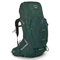 Osprey Aether Plus 60L Men's Backpacking Backpack, Axo Green, S/M