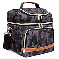 Lunch Bag for Women, Leakproof Insulated Soft Adult Lunch Tote Cooler Bag Box With Adjustable Shoulder Strap for Office & Picnic (CAMOUFLAGE, 11L)