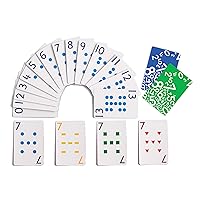 edxeducation School Friendly Playing Cards - In Home Learning Game - Set of 8 Decks - 448 Cards - Multicolored Patterned Cards Numbered 0-13 - Teach Counting and Probability