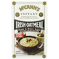 McCANN'S Instant Irish Oatmeal, Maple & Brown Sugar, 10-Count Boxes (Pack of 6)
