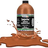 Pouring Masters Spice Cake Acrylic Ready to Pour Pouring Paint - Premium 32-Ounce Pre-Mixed Water-Based - For Canvas, Wood, Paper, Crafts, Tile, Rocks and more