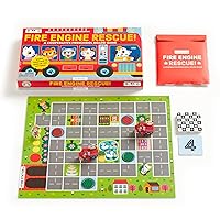Mudpuppy Fire Engine Rescue – Cooperative Preschool Board Game Featuring Bold Fire Engine Promotes Social Emotional Development for Children Ages 4 and Up
