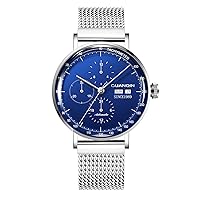 Men Calendar Analog Automatic Self Winding Mechanical Wrist Watch with Steel Band