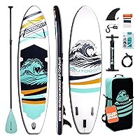 Inflatable Stand Up Paddle Board, Ultra Portable & Lightweight, Wide Stable Non-Slip Design, Complete SUP Accessories, Drop-Stitch Material