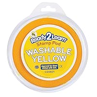 Jumbo Circular Washable Stamp Pad - Yellow - 5.75