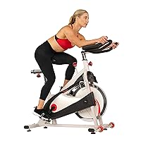 Sunny Health & Fitness Premium Indoor Cycling Exercise Bike with Clip-In Pedals - SF-B1509/C