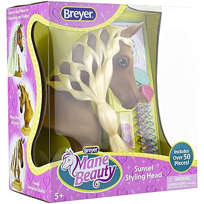 Breyer Horses Mane Beauty Horse Styling Head | SUNSET | Blonde Extra-Long Silky No Tangle Mane | 10