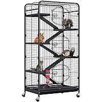YINTATECH 52-inch Metal Ferret Chinchilla Rat Cage Small Animal Cage with Rolling Stand Indoor Outdoor for Squirrel/Guinea Pig/Bunny/Cat/Sugar Glider/Rabbit