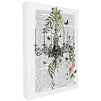 Classic Novel Chandelier With Vines and Butterflies Canvas Wall Art, 24 x 30, Multi-Color