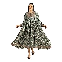 Sagarika (Wave) Hand-Block Printed Stylish Loose Outfit with Natural Dyes - Pure Cotton