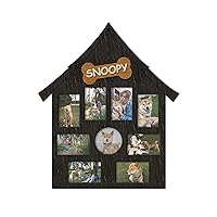 Personalized Dog Picture Frame Collage Custom Pet Gift Dog House Photo Frame Dog Birthday 4x6 Frame Engraved Text Available in 6 Colors