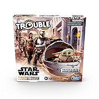 Hasbro Gaming Trouble: Star Wars The Mandalorian Edition Board Game for Kids Ages 5 and Up, Multicolor