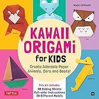 Kawaii Origami for Kids Kit: Create Adorable Paper Animals, Cars and Boats! (Includes 48 folding sheets and full-color instructions) Kawaii Origami for Kids Kit: Create Adorable Paper Animals, Cars and Boats! (Includes 48 folding sheets and full-color instructions) Paperback Kindle