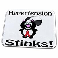 3dRose Hypertension Stinks Skunk Awareness Ribbon Cause Design - Dish Drying Mats (ddm-115561-1)