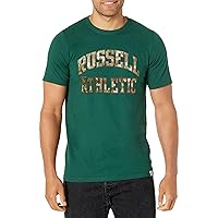 Russell Athletic Men's Dri-Power Cotton Blend Short Sleeve T-Shirts, Moisture Wicking, Odor Protection, UPF 30+, Sizes S-4X