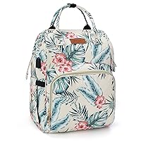 HALOVIE Diaper Bag Backpack, Large Capacity Multifunction Travel Backpack for Moms, Waterproof Maternity Baby Nappy Changing Bags, Tropical Floral