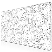 Gaming Mouse Pad, Canjoy Topographic Contour Mouse Pad 31.5x15.7inch Large Extended Computer Mouse Mat Keyboard Full Desk Mousepad for Gaming, Office, Home