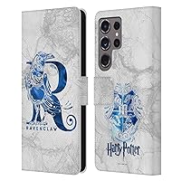 Head Case Designs Officially Licensed Harry Potter Ravenclaw Aguamenti Deathly Hallows IX Leather Book Wallet Case Cover Compatible with Samsung Galaxy S24 Ultra 5G