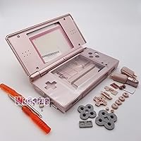Full Housing Case Cover Housing Shell Replacement for DS Lite NDSL Console-Rose Gold