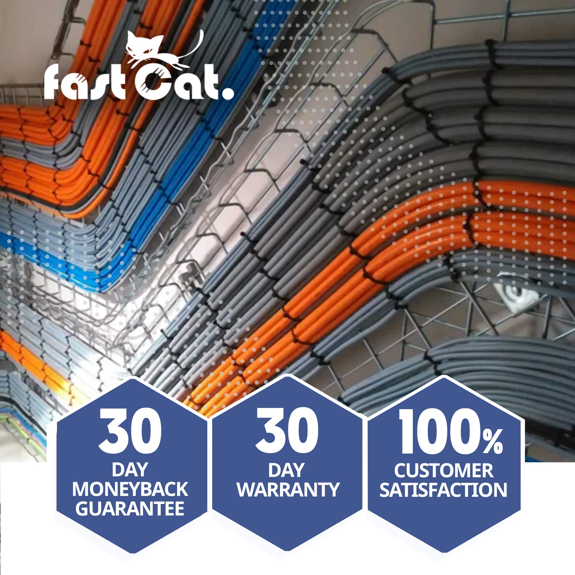 fast Cat. Cat5e Ethernet Cable 1000ft - 24 AWG, CMR, Insulated Bare Copper Wire Internet Cable with FastReel - 350MHZ / Gigabit Speed UTP LAN Cable - CMR (Orange)