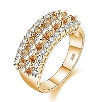 Beautiful Women's 7 Stones Wedding Band Oval Cubic Zirconia Engagement Anniversary Rings J501