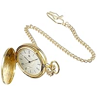 Charles Hubert 3840 Gold-Plated Mechanical Pocket Watch