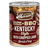 Merrick Slow-Cooked BBQ Premium And Healthy Real Meat Grain Free Canned Dog Food, Kentucky Style With Lamb - (Pack of 12) 12.7 oz. Cans