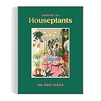 Galison Lighting 101: Houseplants – 500 Piece Book Puzzle with Beautiful Plant and Interior Design Artwork Packaged in Magnetic Keepsake Book Sized Box