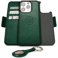 Dreem Bundle: Fibonacci Wallet Case for iPhone 14 Pro Max with Liberate AirTag Holder [Green]