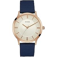 Guess Silver Dial Blue Fabric Strap Men's Watch W0795G1