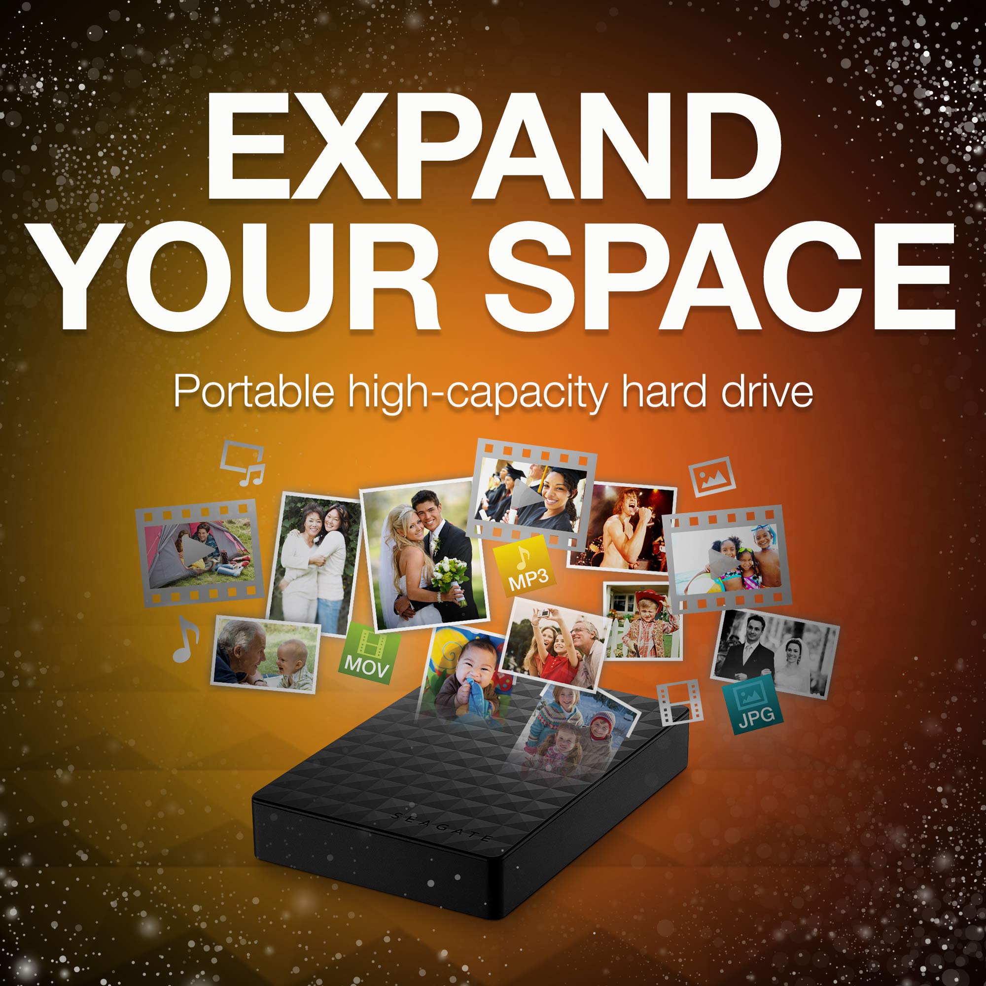 Seagate Expansion Portable 4TB External Hard Drive Desktop HDD – USB 3.0 for PC Laptop (STEA4000400)