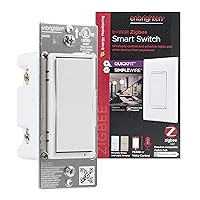 Zigbee Smart Light Switch, QuickFit & SimpleWire, Pairs Directly with Echo 4th Gen/Echo Show 10/Echo Studio/Echo Plus/Eero Pro 6, With Alexa, Google Assistant, Smart Light Switch, 43078