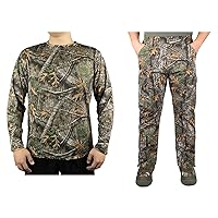 LOOGU Men's Hunting Shirt and Hunting Pants, Lightweight, Breathable