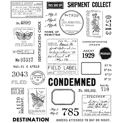 Tim Holtz Cling Stamps 7X8.5-Field Notes