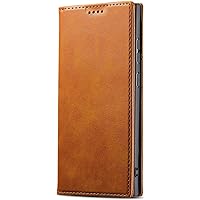Wallet Case for Samsung Galaxy S23/S23 Plus/S23 Ultra, Premium PU Leather Folio Flip Magnetic Phone Case with Card Holder Kickstand TPU Shockproof Interior Case,S23,Brown 1