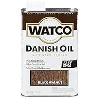 Watco 65341 Danish Oil Wood Finish, Quart, Black Walnut