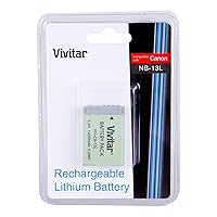 Vivitar VIV-CB-13L Li-On Battery for Canon NB-13L 1400Mah (White)