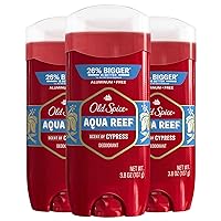 Old Spice Red Collection Deodorant for Men, Aqua Reef Scent, 3.8 oz (Pack of 3)