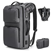 VGOAL Anti theft Laptop Backpack - Business Slim Travel Backpack With TSA Lock, 15.6 Inch Water Resistant Trendy Bookbag Computer Daypack With USB Charging Port Gift For Men Women（Grey）