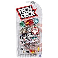 Tech Deck, Ultra DLX Fingerboard 4-Pack, Element Skateboards, Collectible and Customizable Mini Skateboards, Kids Toy for Ages 6 and up
