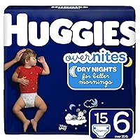 HUGGIES OverNites Diapers, Size 6, 15 ct., Overnight Diapers (Packaging May Vary)