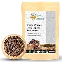 Herbs Botanica Long Pepper Whole Organic Piper Longum Black Peppercorns Pippali Whole Piper Indian Pure Longum Natural Poivre Wholes Dried Quality 3.52 oz / 100gms