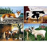 Buffalo Games - Charles Wysocki - Animal Collage - 1000 Piece Jigsaw Puzzle for Adults Challenging Puzzle Perfect for Game Nights - Finished Size 26.75 x 19.75