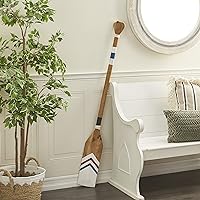 Wood Paddle Home Wall Decor Novelty Canoe Oar Wall Sculpture with Arrow and Stripe Patterns, Wall Art 7