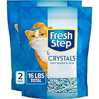 Fresh Step Crystals, Premium Cat Litter, Scented, 8 Pounds (Pack of 2)Package May Vary)