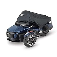 Can-Am Spyder RT Half Cover 2020+ Can Am RT Water Resistant Premium Black 4-447BK by Big Bike Parts